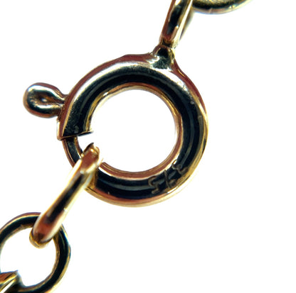 9ct Yellow Gold Lapis Bead Necklace (18")