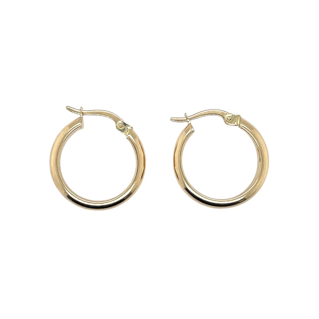18ct Yellow Gold Polished Wedding Ring Style Hoop Earrings