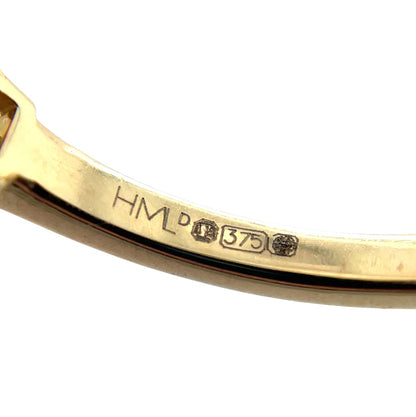 9ct Yellow Gold 6mm Cushion Cut Garnet & Baguette Diamond Stepped Shoulder Ring (P)