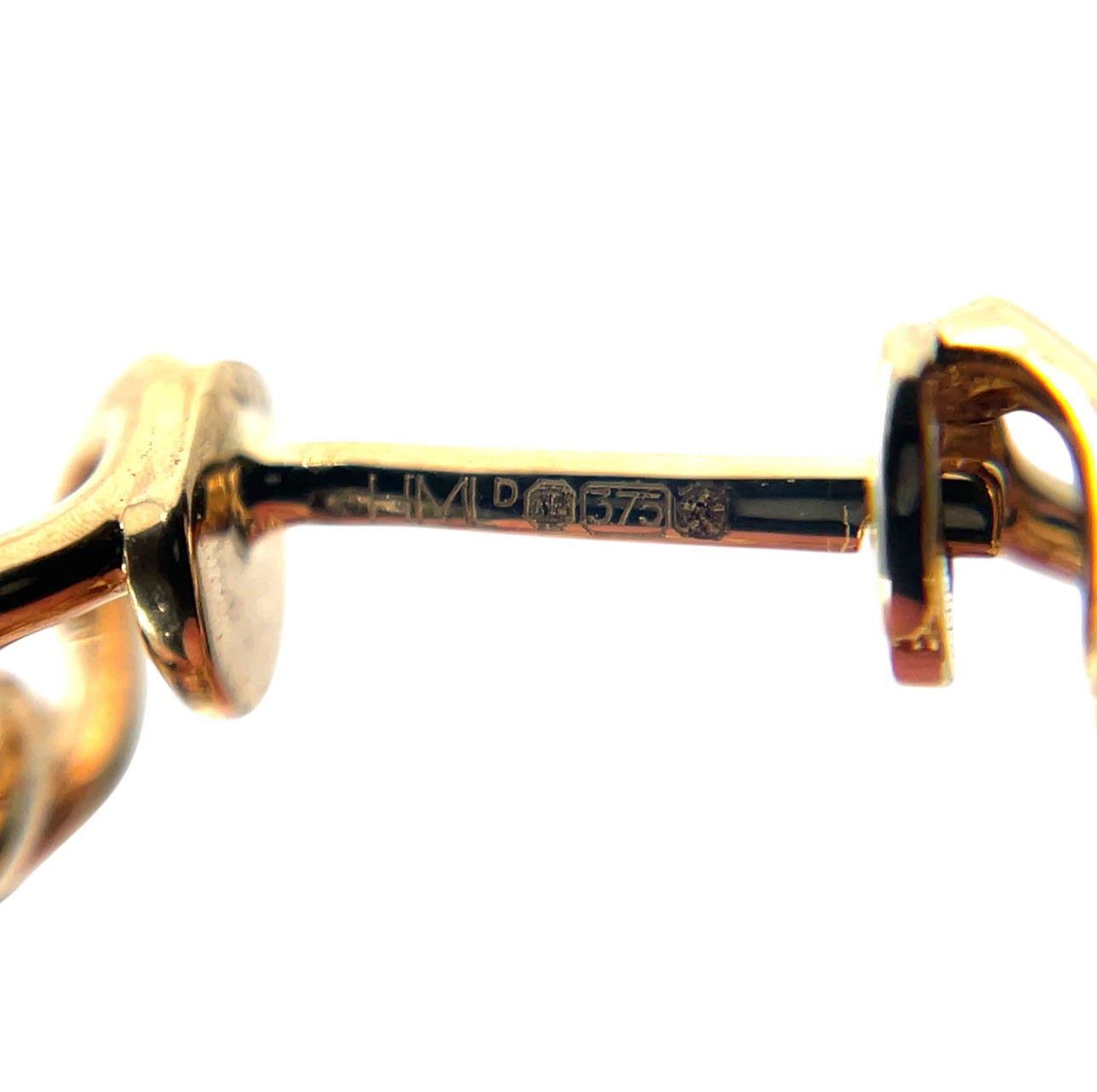 9ct Yellow Gold Curb Link Hinged Hoop Earring