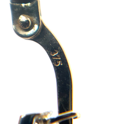 9ct Yellow & White Gold Two Row Triangular Hoop Earrings