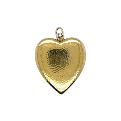 18ct Yellow Gold Ruby & Diamond Heart Locket