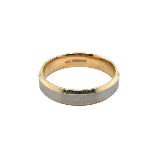18ct Yellow Gold & Palladium Wedding Band (V1/2)