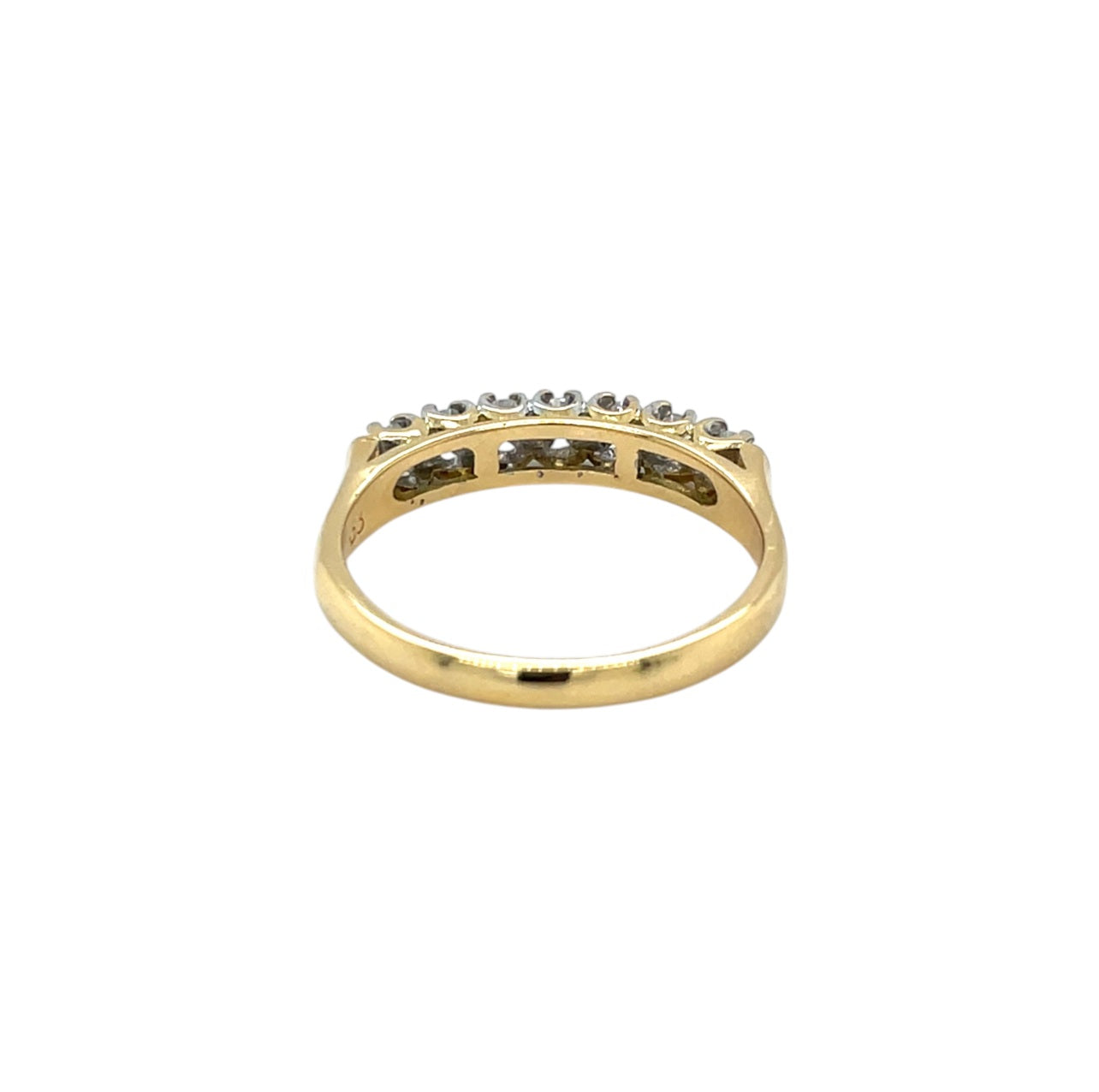 18ct Yellow Gold Diamond Half-Set Eternity Ring (P)