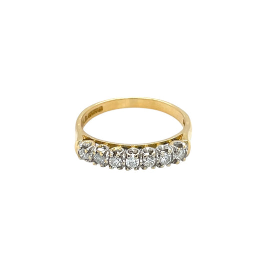 18ct Yellow & White Gold Diamond Eternity Style Ring (P)