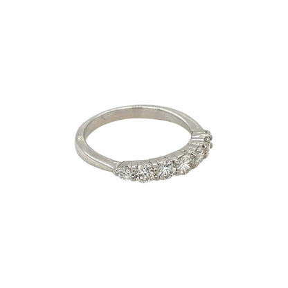 18ct White Gold Graduated Diamond Half-Set Eternity Ring (N1/2)