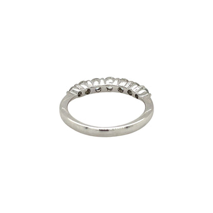 18ct White Gold Graduated Diamond Half-Set Eternity Ring (N1/2)