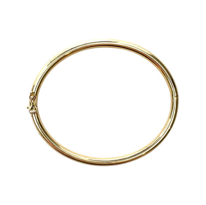 18ct Yellow Gold Diamond Set Hinged Bangle