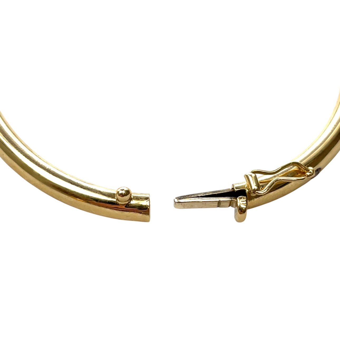 18ct Yellow Gold Diamond Set Hinged Bangle
