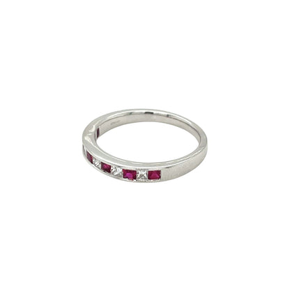Platinum Ruby & Diamond Eternity Ring (N)