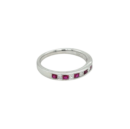 Platinum Ruby & Diamond Eternity Ring (N)