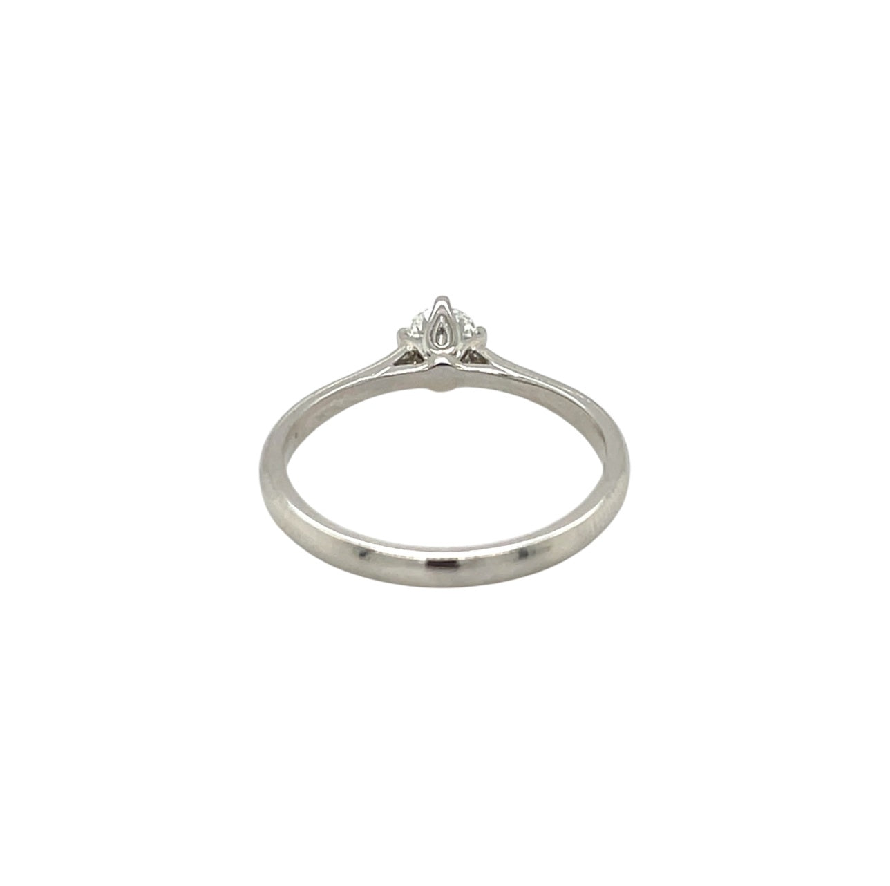 Platinum Petal Set Diamond Solitaire Ring (M1/2)