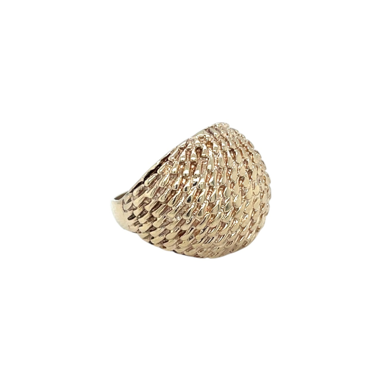 9ct Yellow Gold Domed Ring (H)