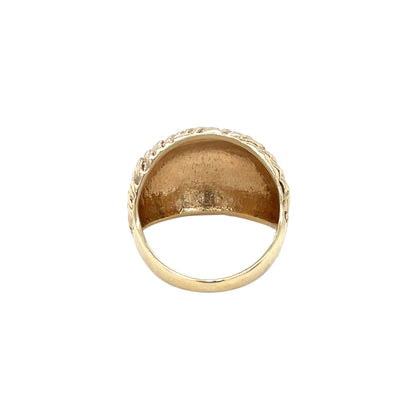 9ct Yellow Gold Domed Ring (H)