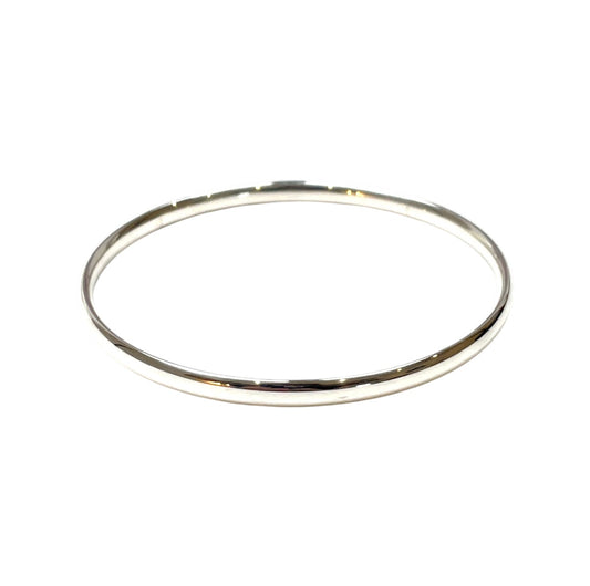 Silver Court Shaped Bangle