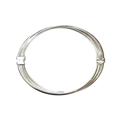 Silver semi-curved bangle