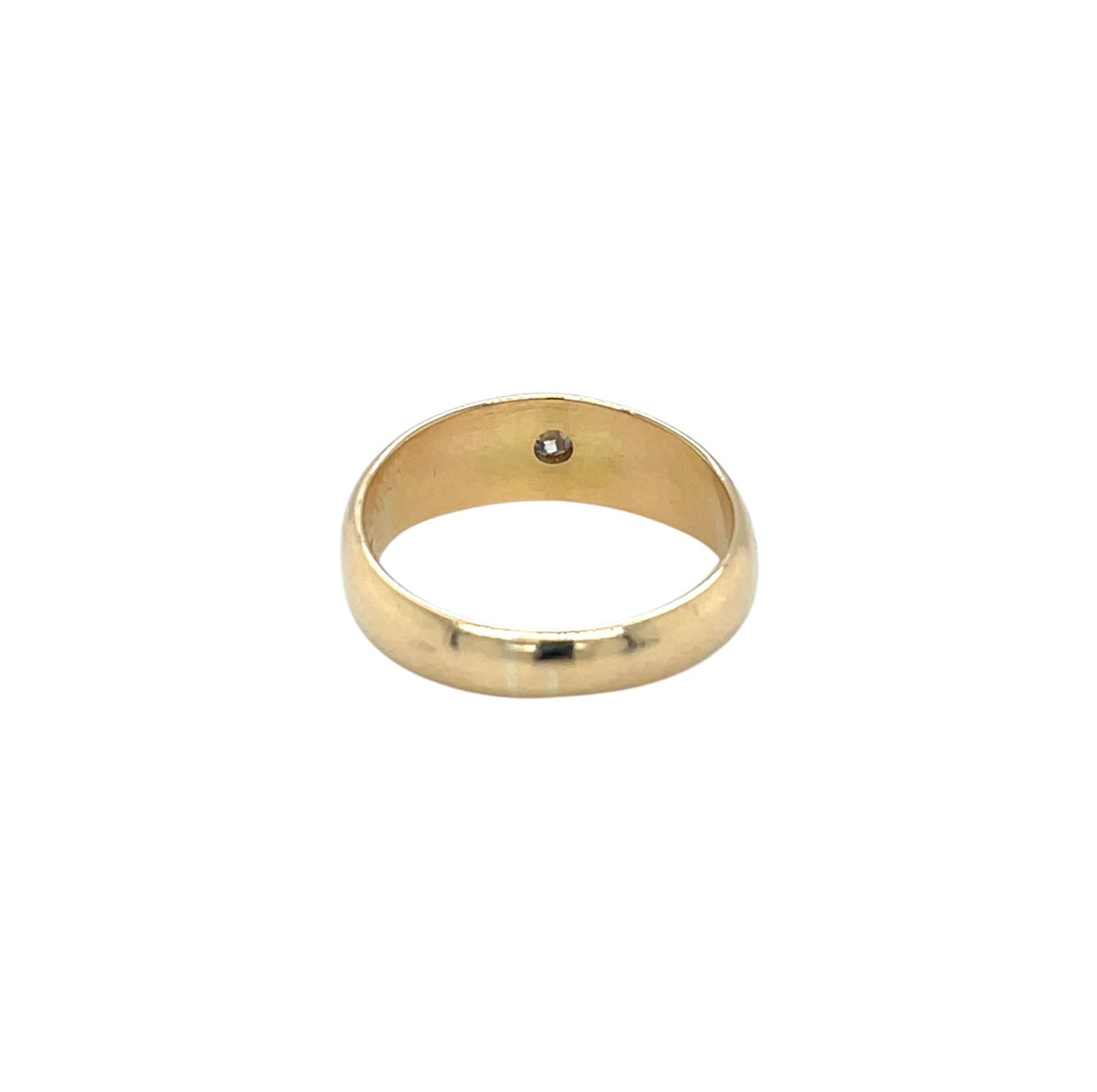 18ct Yellow Gold Old Cut Diamond Gypsy Ring (K)