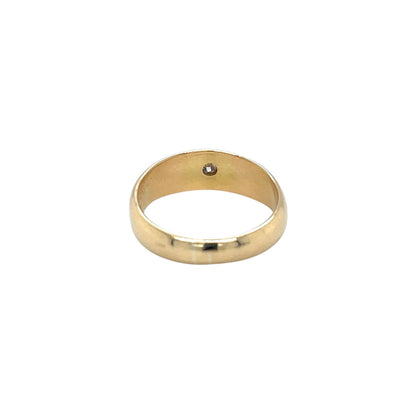 18ct Yellow Gold Old Cut Diamond Gypsy Ring (K)
