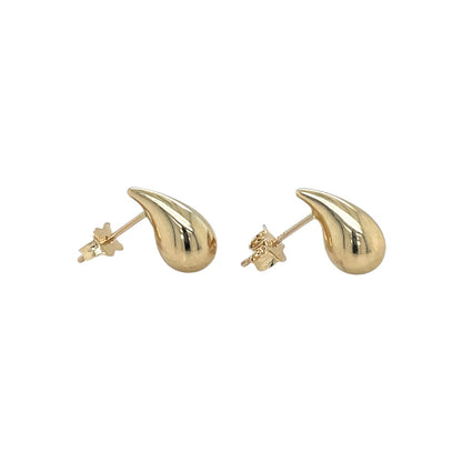 9ct Yellow Gold Teardrop Stud Earrings