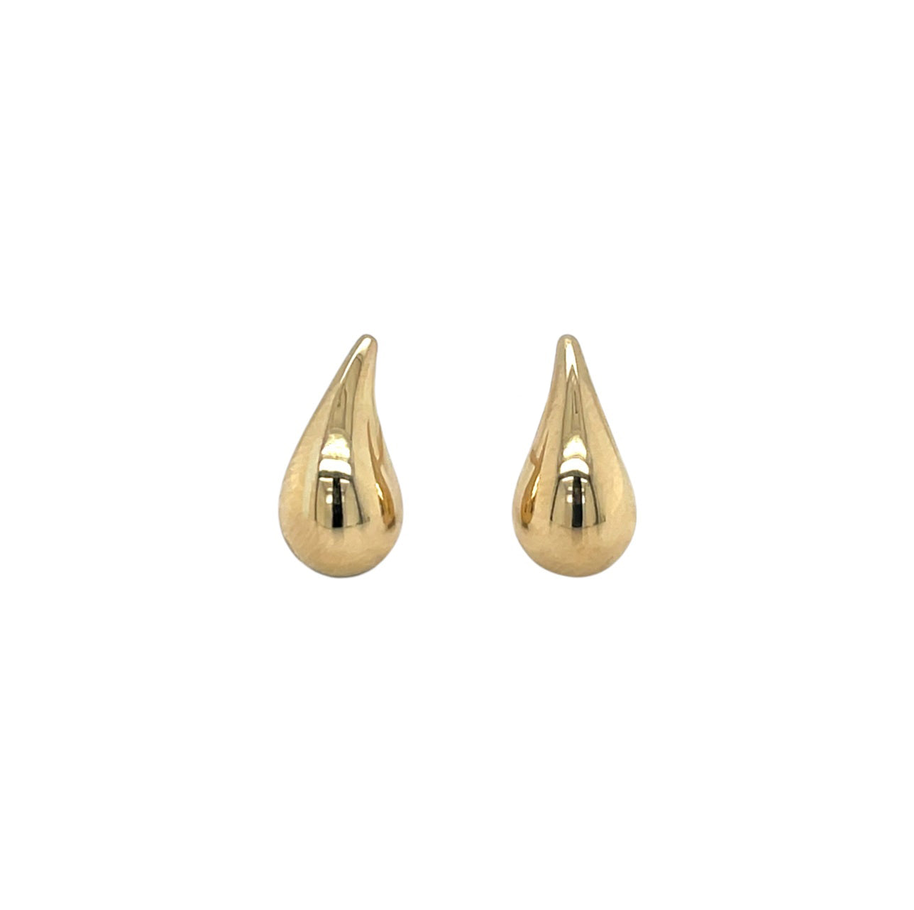 9ct Yellow Gold Teardrop Stud Earrings