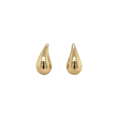 9ct Yellow Gold Teardrop Stud Earrings