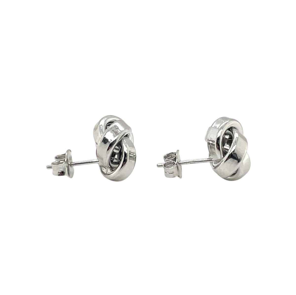 Silver Knot Stud Earrings
