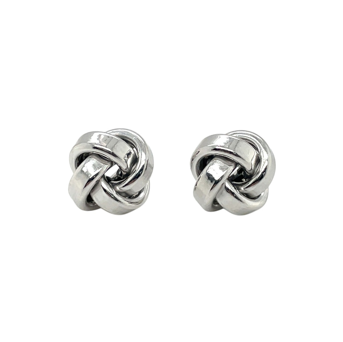 Silver Knot Stud Earrings