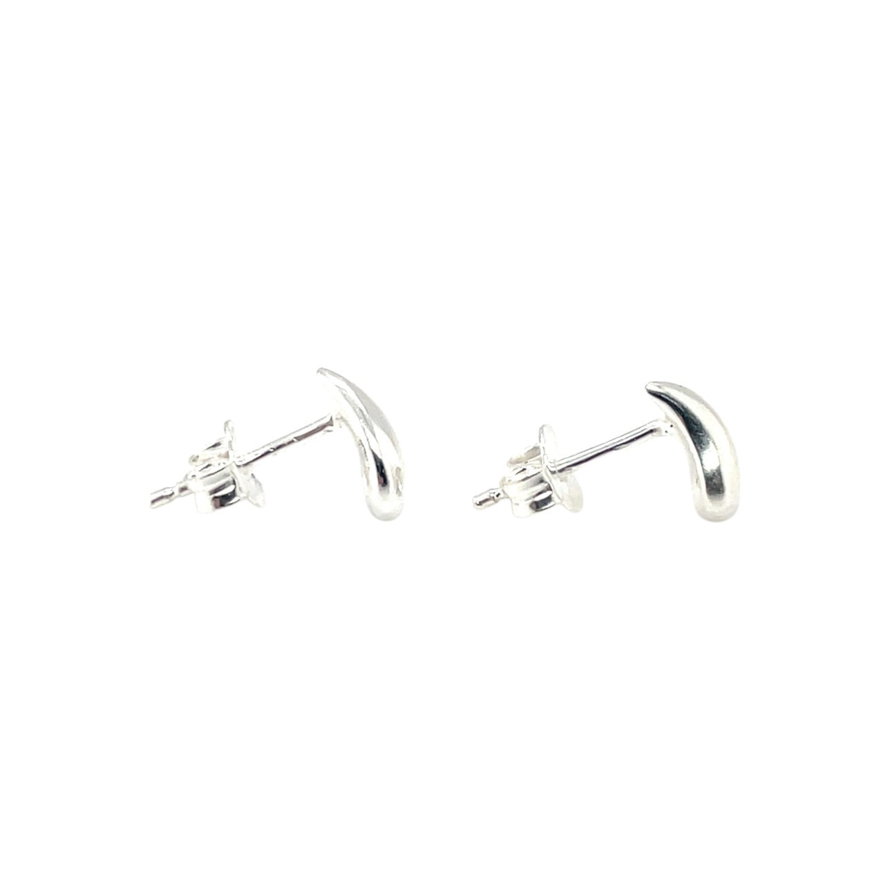 Silver Teardrop Stud Earrings