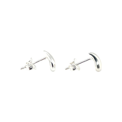 Silver Teardrop Stud Earrings