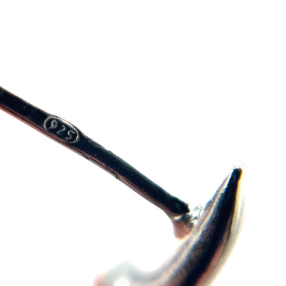 Silver Teardrop Stud Earrings