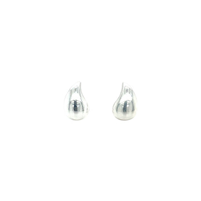 Silver Teardrop Stud Earrings