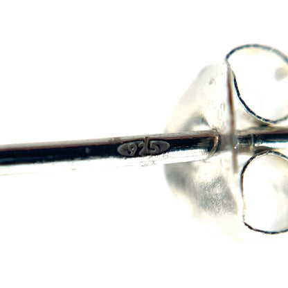 Silver Bow Stud Earrings