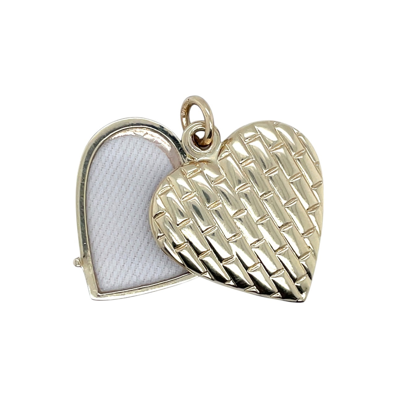 14ct Yellow Gold Sliding Heart Locket Pendant