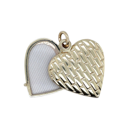 14ct Yellow Gold Sliding Heart Locket Pendant