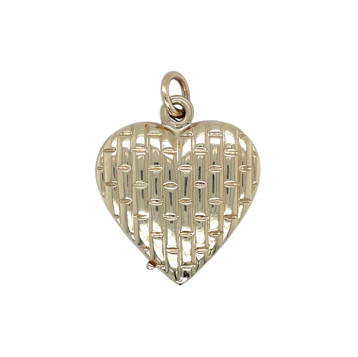 14ct Yellow Gold Sliding Heart Locket Pendant