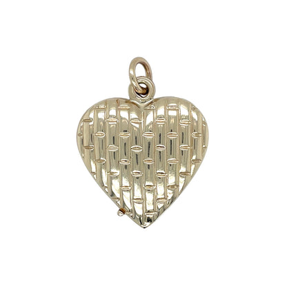 14ct Yellow Gold Sliding Heart Locket Pendant