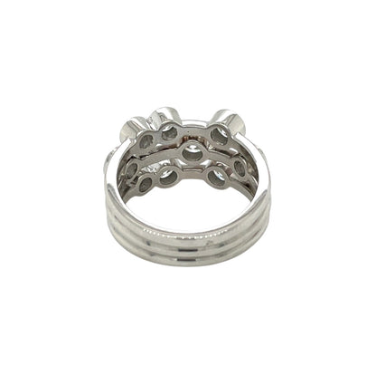 Platinum Bubble Diamond Ring (N)