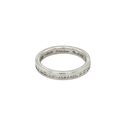 18ct White Gold Diamond Full Eternity Ring (M1/2)