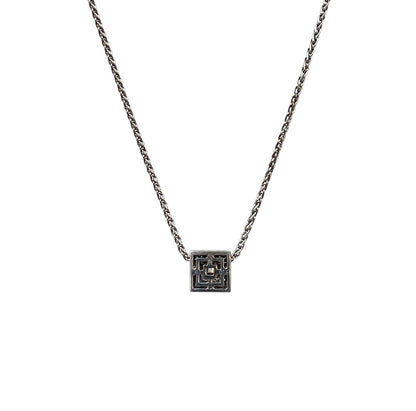18ct White Gold Diamond Set Pendant & Chain (16")