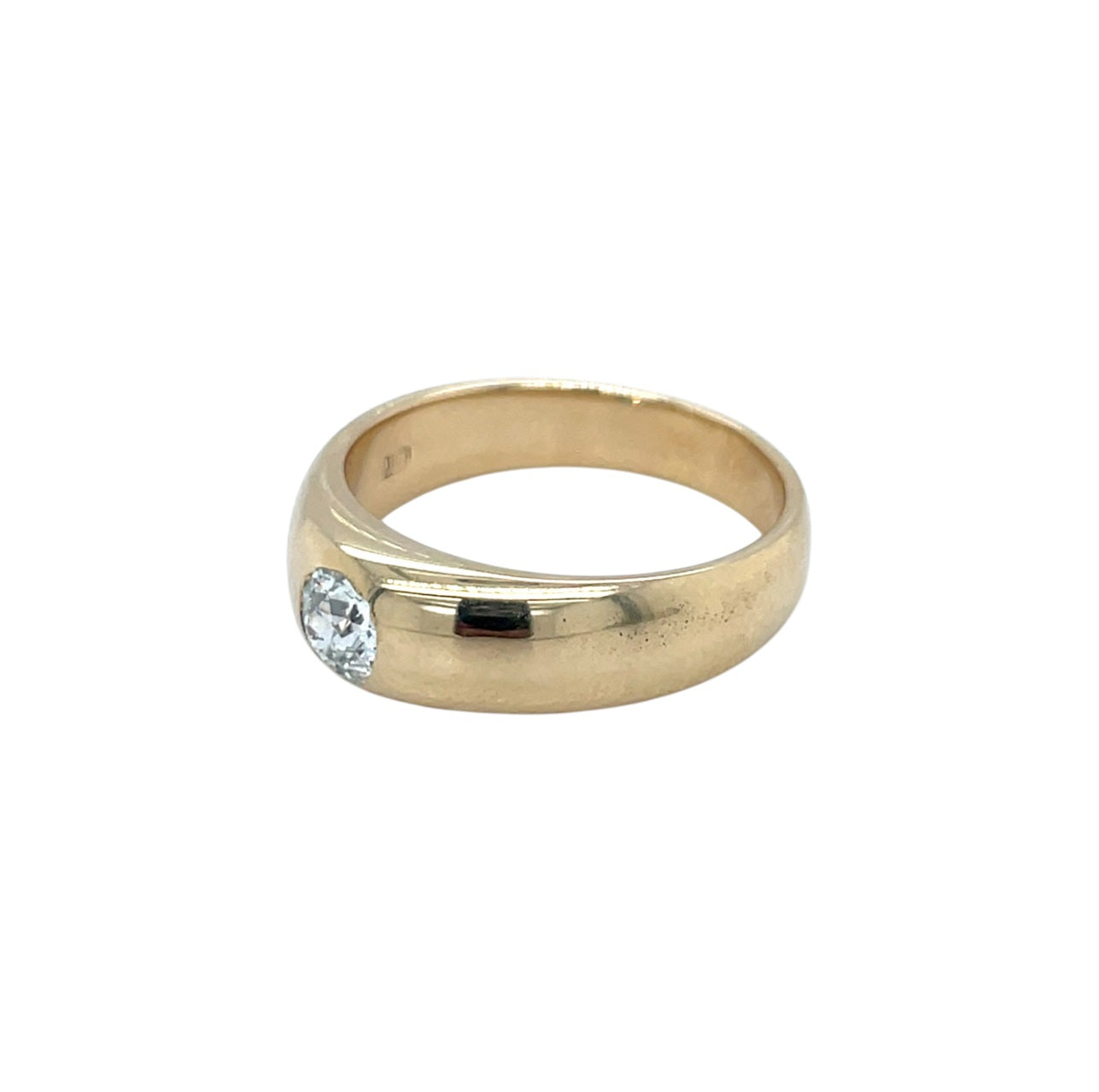 14ct Yellow Gold Diamond Gypsy Ring (P1/2)