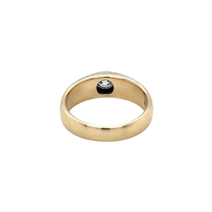 14ct Yellow Gold Diamond Gypsy Ring (P1/2)