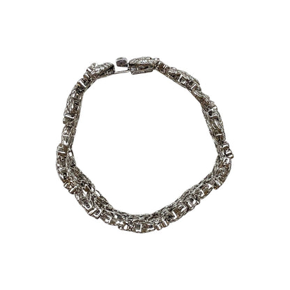 18ct White Gold Diamond Bracelet (7")