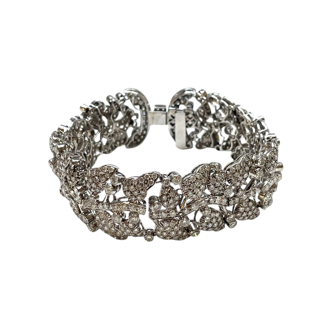 18ct White Gold Diamond Bracelet (7")
