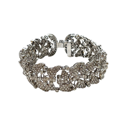 18ct White Gold Diamond Bracelet (7")