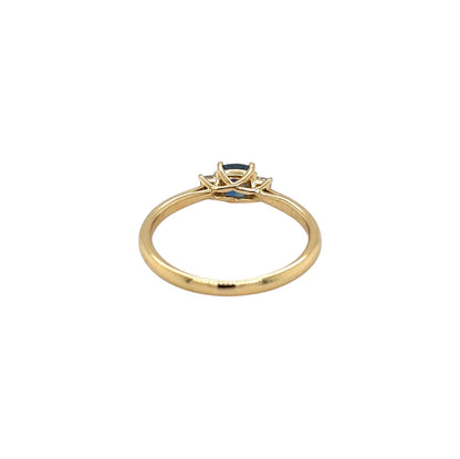 18ct Yellow Gold Sapphire & Diamond Ring (L)