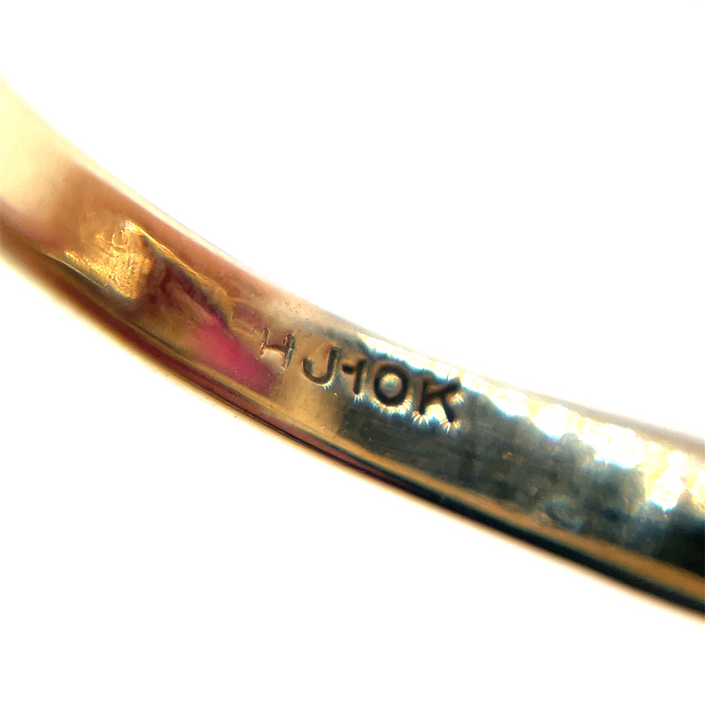 10ct Yellow Gold Synthetic Ruby Signet Ring (Q1/2)