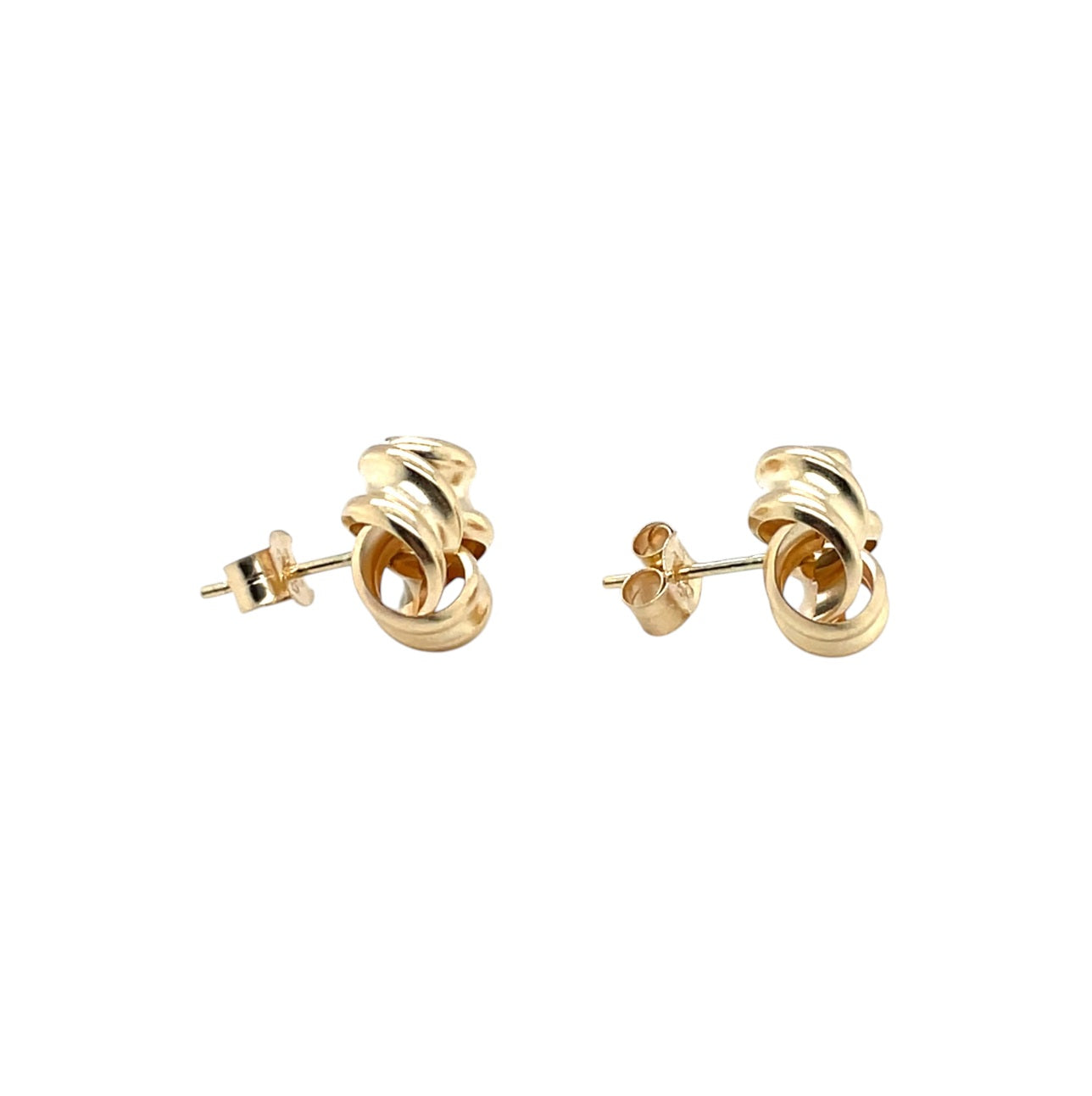 9ct Yellow Gold Ribbon Knot Stud Earrings