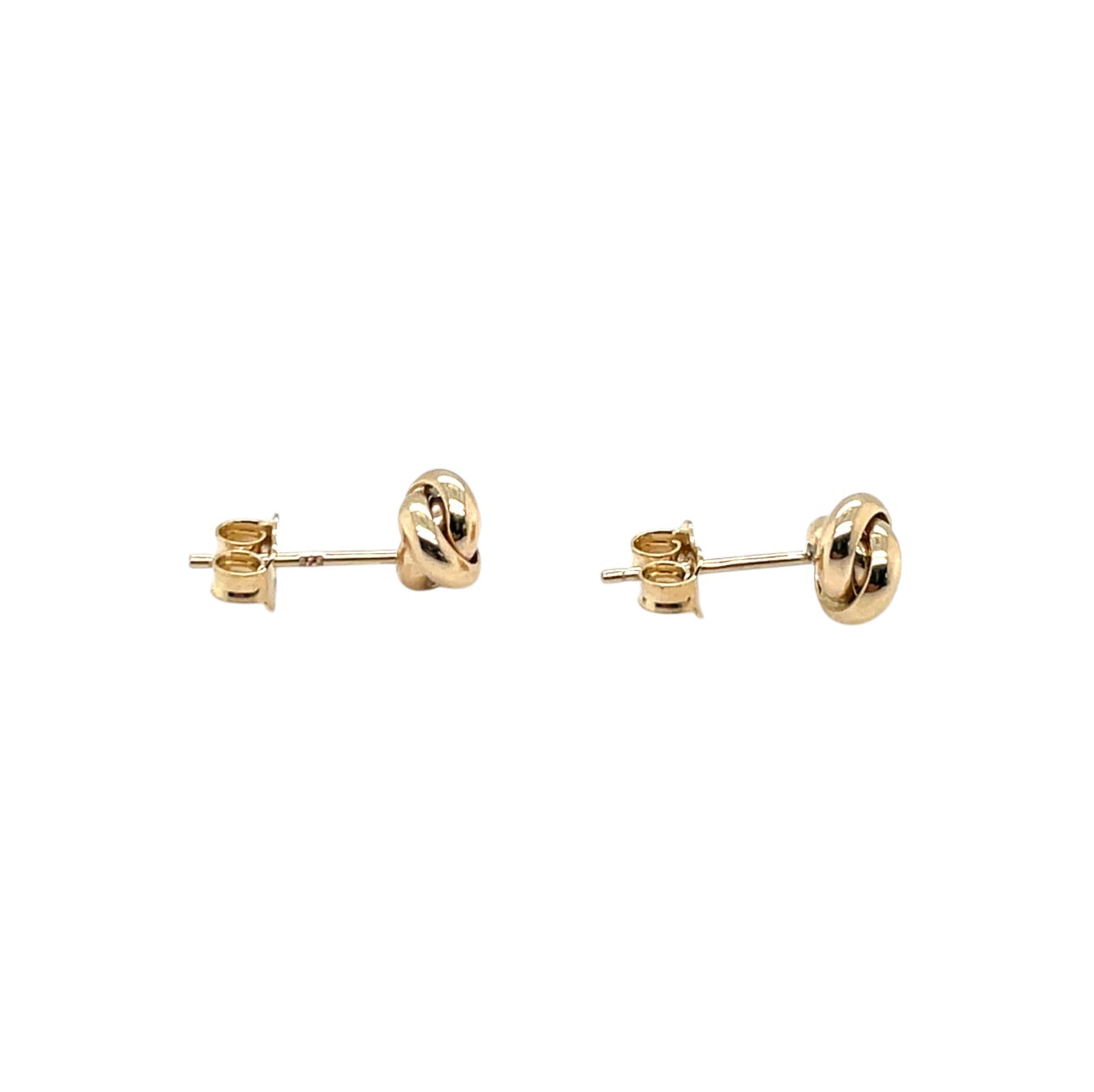9ct Yellow Gold Polished Knot Stud Earrings