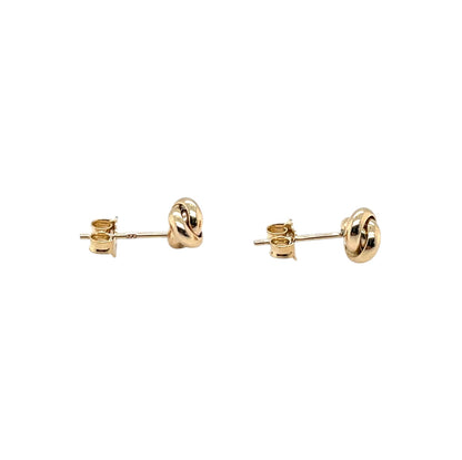 9ct Yellow Gold Polished Knot Stud Earrings