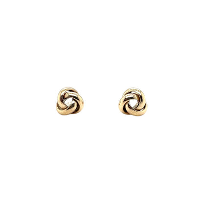 9ct Yellow Gold Polished Knot Stud Earrings